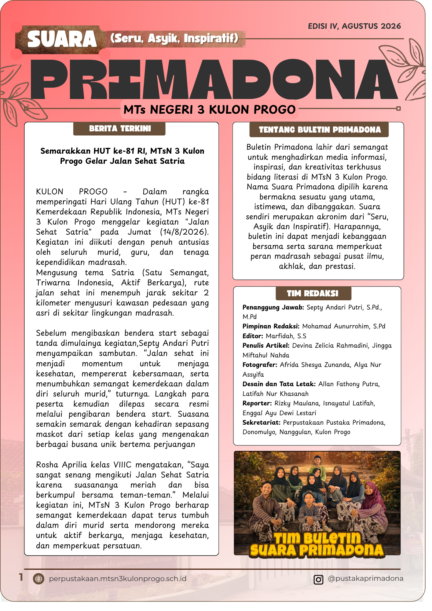 Suara Primadona Edisi IV (Agustus 2026)